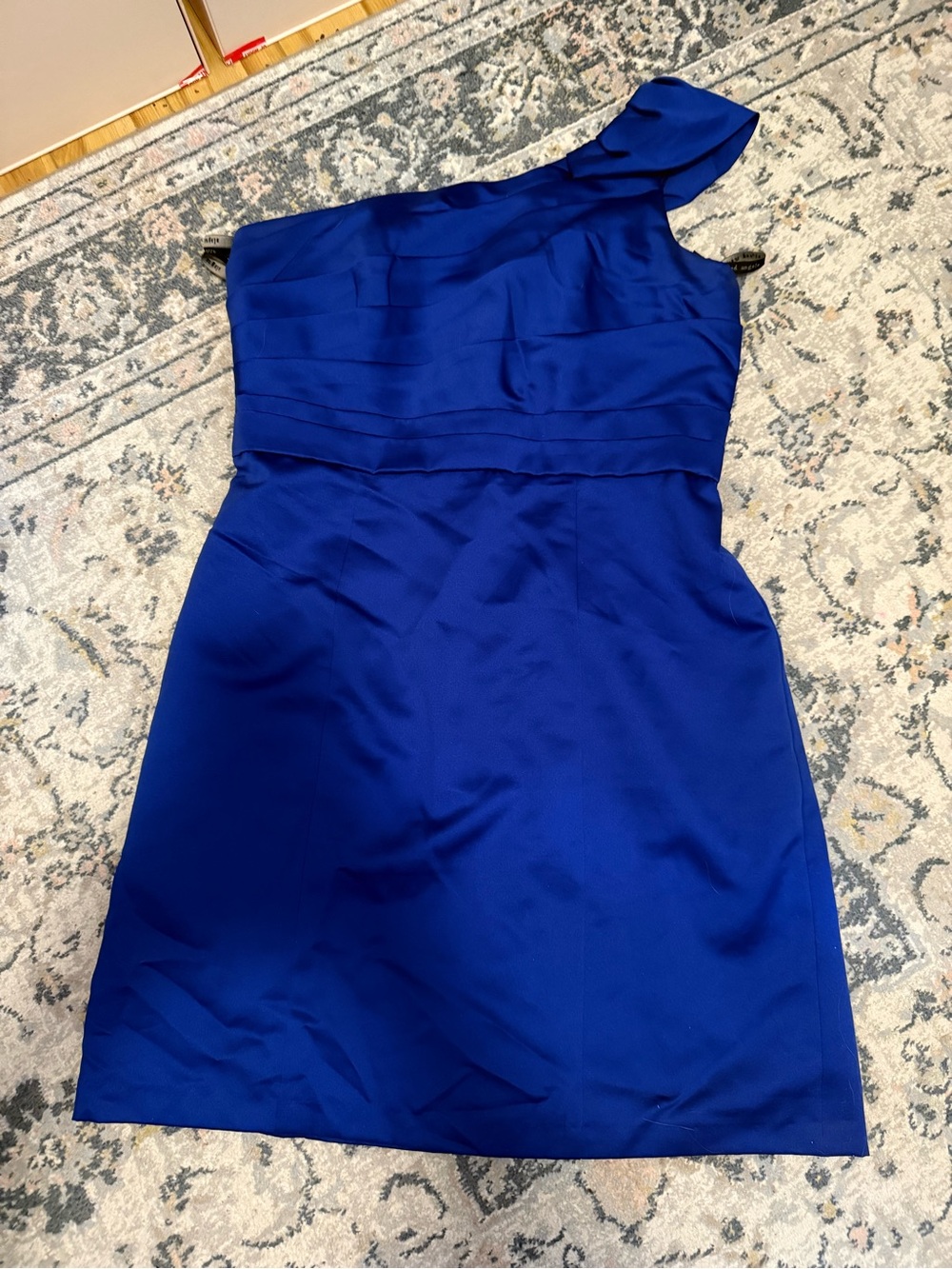 Alfred Angelo One-Shoulder Cobalt Blue Cocktail Dress
